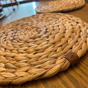 Boho table mats placemats / set of 2 14" and 12"